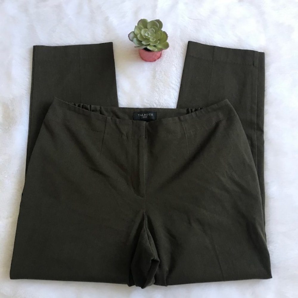 Talbots Woman Hunter Green Ankle Pant VGUC